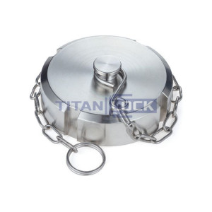 Молочная гайка глухая с цепочкой SMS 2 1/2" нерж. 304 TL2.1/2NBCHS-S TITAN LOCK