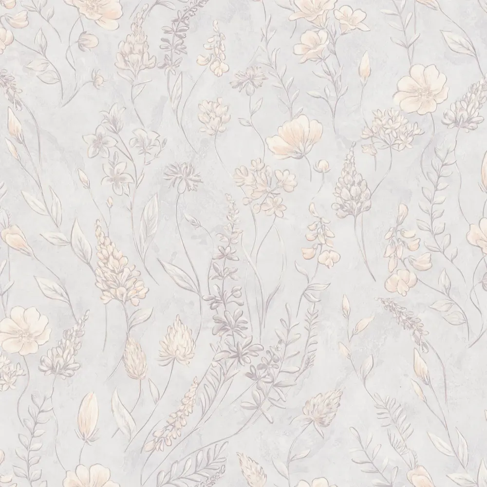Обои флизелиновые Euro Decor Meadow серые 1.06 м ED7326-11 89441551 STLM-2127683 - Вид №2