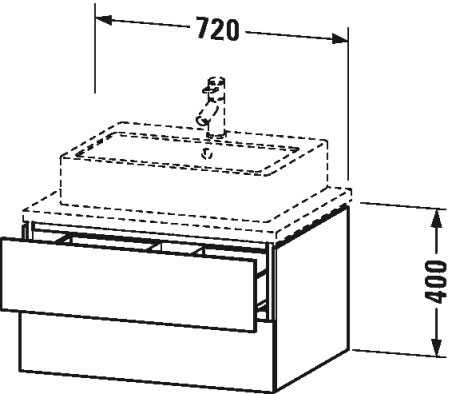 LC581601414 L-Cube Тумбочка для консоли Терра, декор Duravit - Вид №1