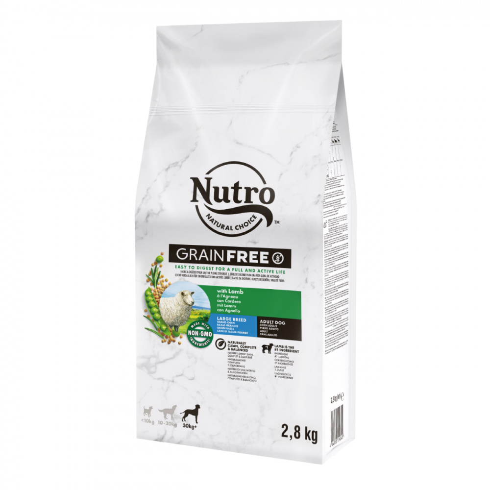 ПР0059452 Корм для собак для крупных пород с ягненком и экстрактом розмарина сух. 2,8кг NUTRO 