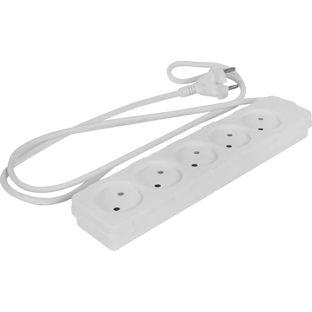 Удлинитель без заземления Electraline 5 розеток, 1.5 м STLM-2102966 - Вид №1