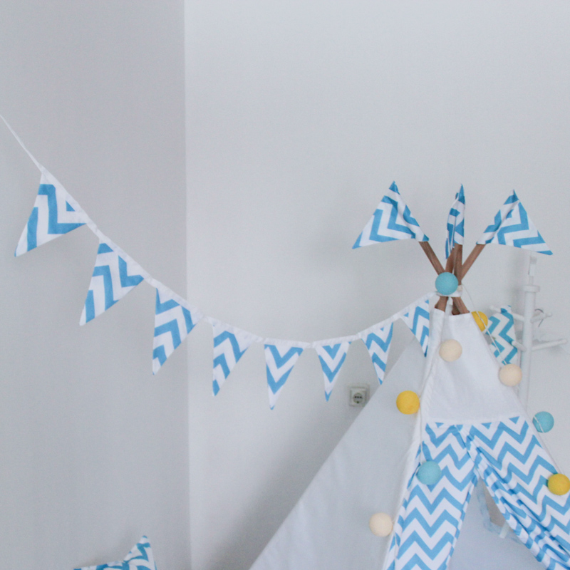 Гирлянда из флажков Blue Zigzag VAMVIGVAM BLUE ZIGZAG 282216 Голубой Santreyd  - Вид №1