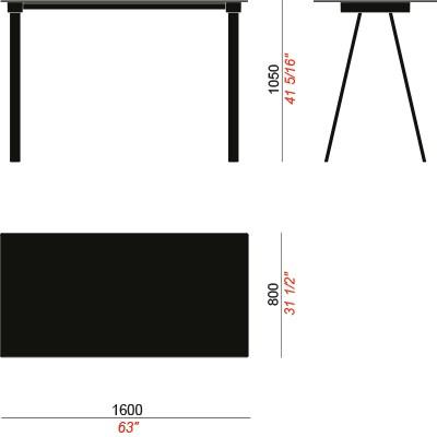 COLOS Высокий стол из hpl и каркас из окрашенной стали Vu sun-id-1505418 - Вид №2
