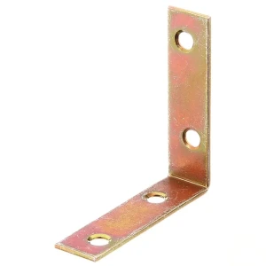 Угол соединительный мебельный 60х60х18х1,75 желтый оцинкованный (8 штук)