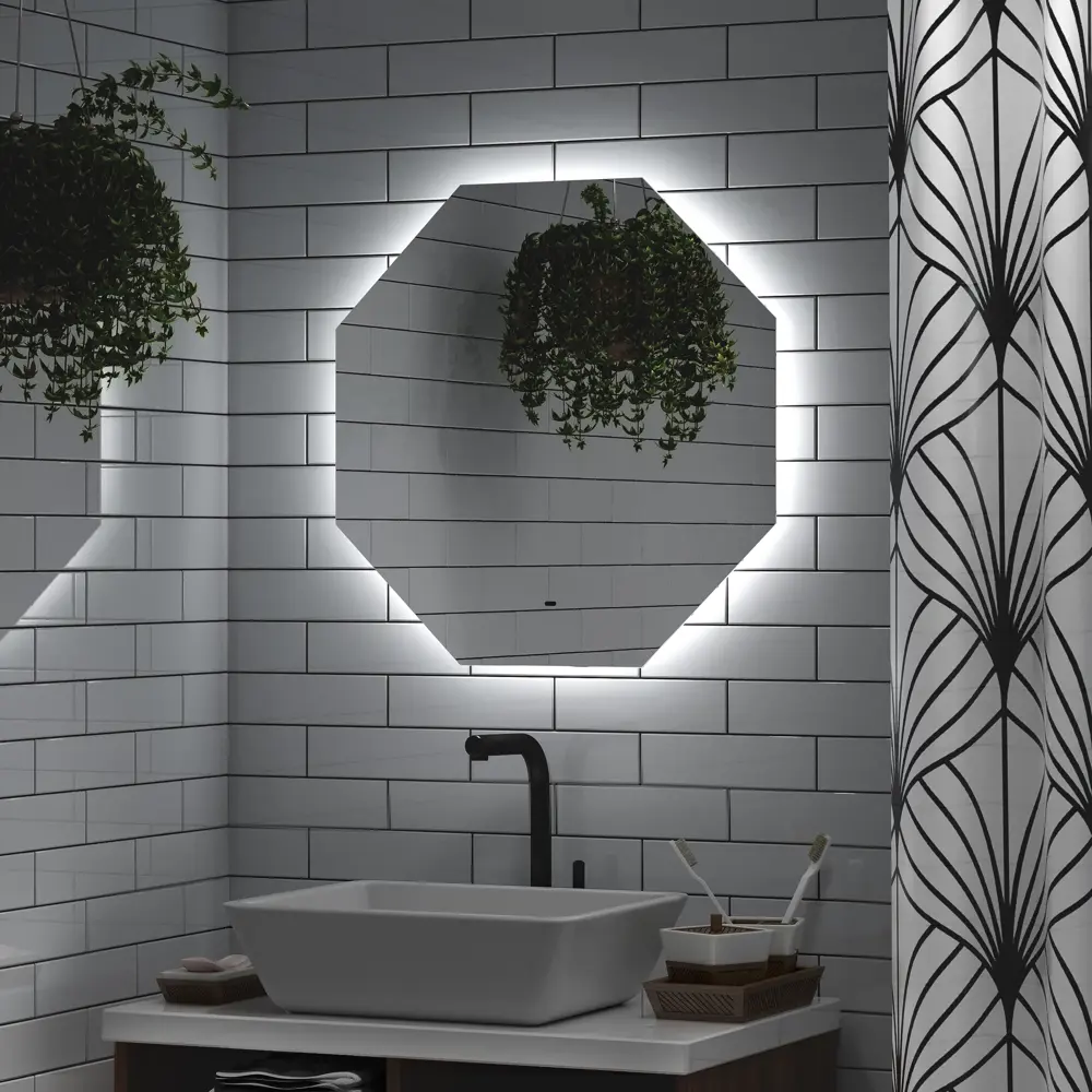 Зеркало для ванной Midnight с подсветкой 65x65 см Santreyd STLM-2000168 - Вид №7