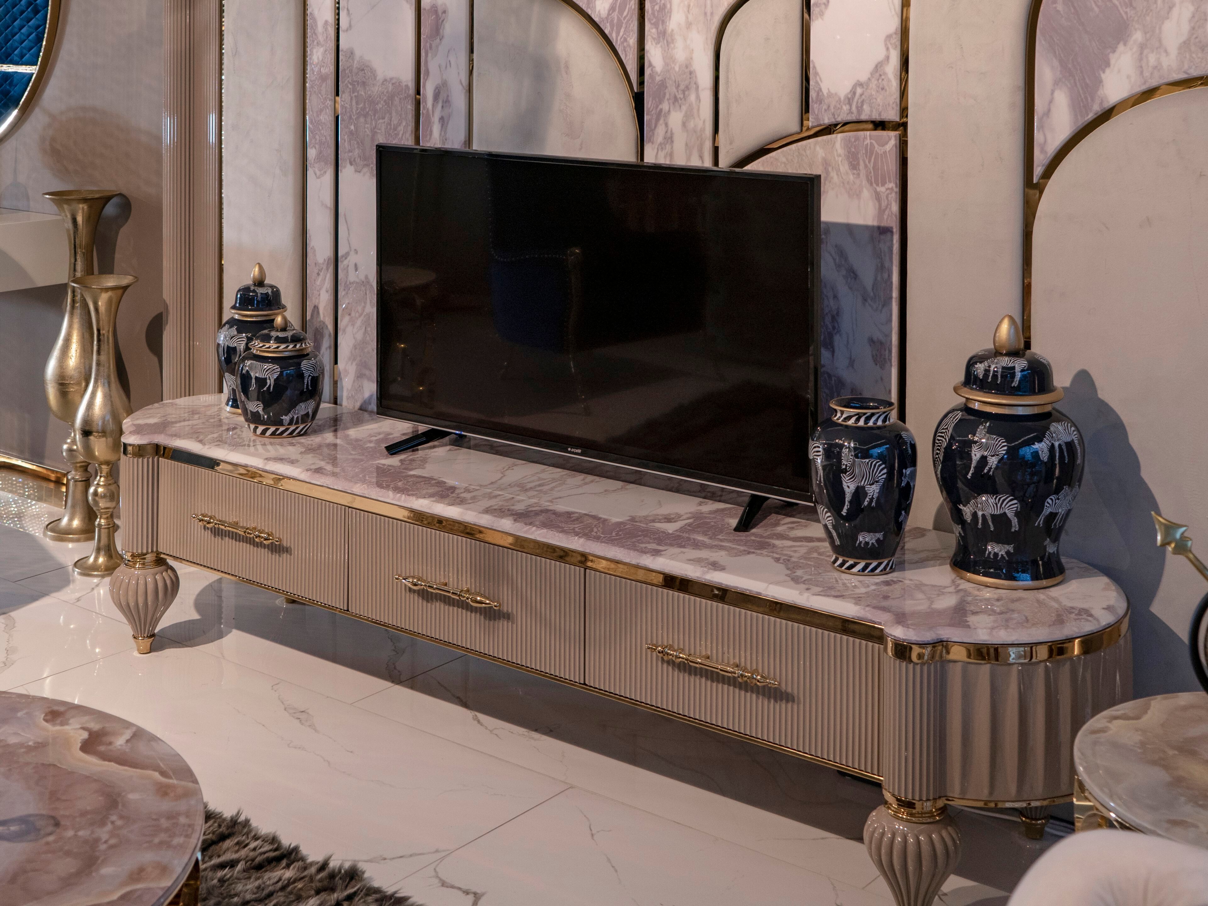 Низкий шкаф для телевизора с ящиками Zebrano Elsiyum ARCH-00106122