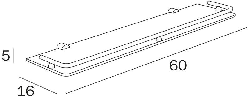 INDA® Хрустальная полка для ванной Hotellerie sun-id-1503923 - Вид №1