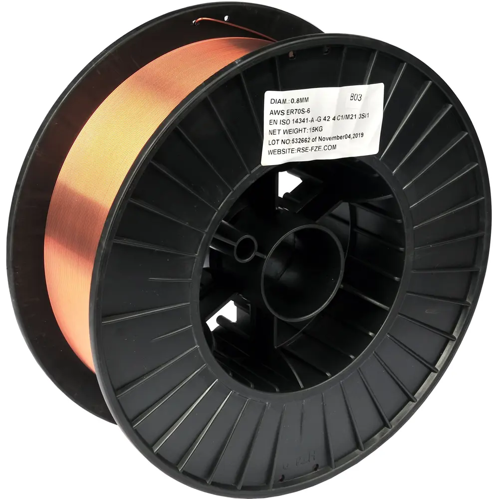 Проволока сварочная омедненная ER70S-6 RSE 0.8 мм 15 кг 89323152 STLM-2098931 