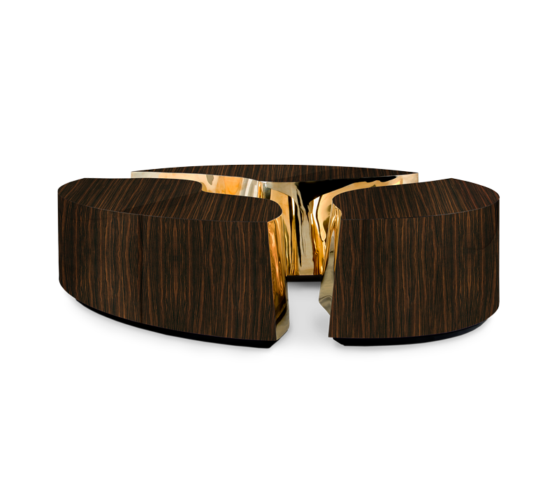 0-017 Овальный центральный стол Lapiaz из черного дерева Boca Do Lobo  - Вид №6