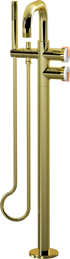 E-11557-R1WT-L1RG-PB Смеситель напольный отдельностоящий (внешняя часть) GRAFF MOD+