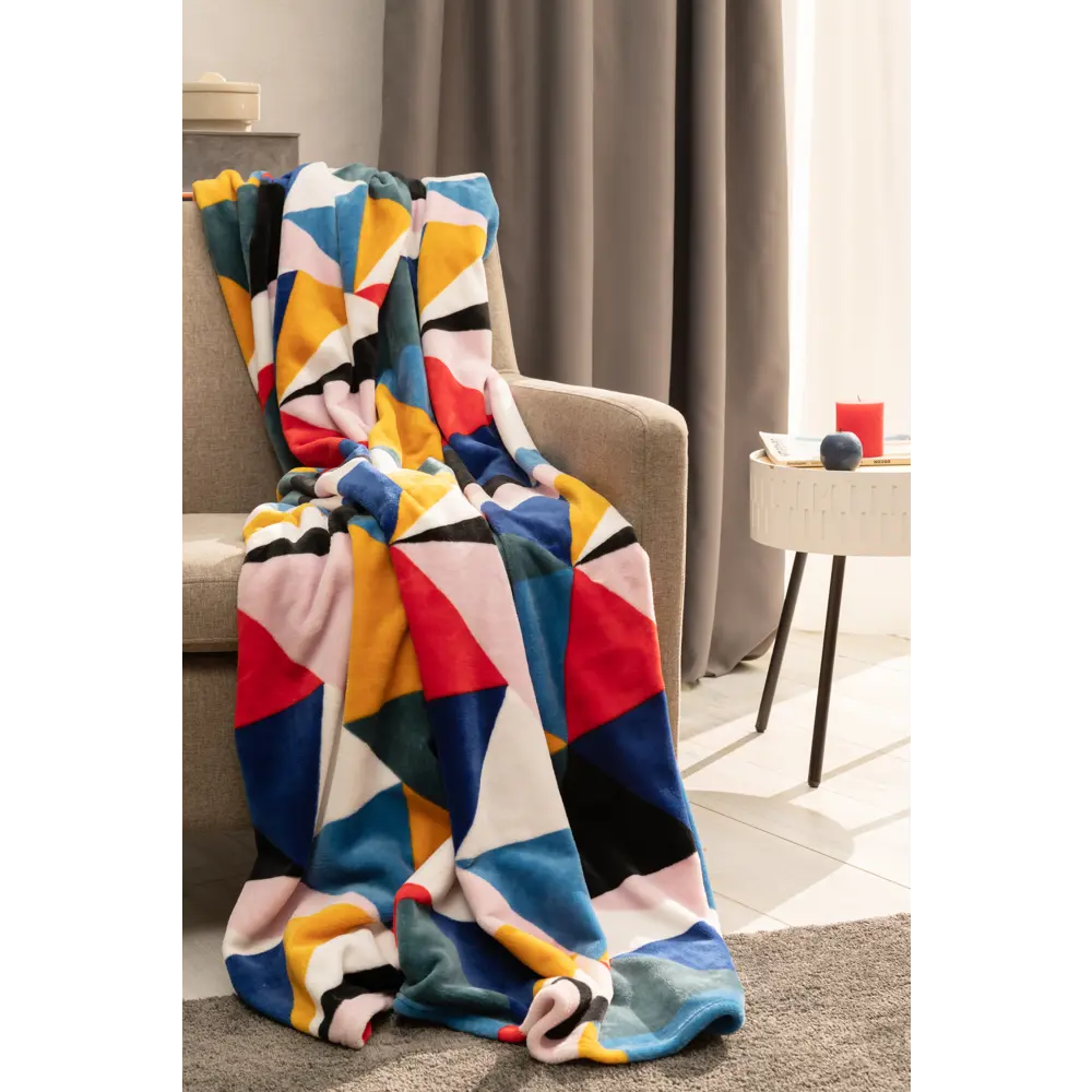 Плед «Калейдоскоп» 200x220 см микрофибра цвет мультиколор BELEZZA STLM-2178486 - Вид №6