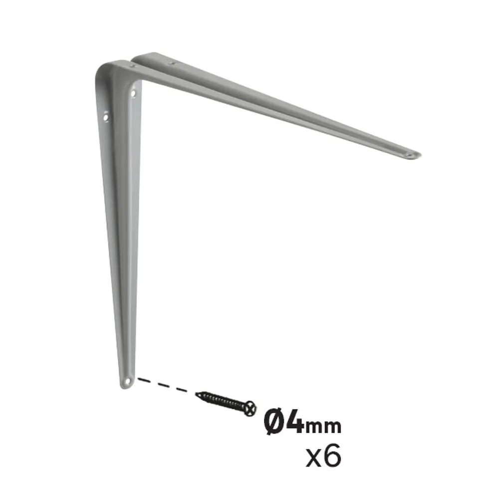 Утилитарный кронштейн Normo 30x35 см нагрузка до 23 кг цвет серый Santreyd STLM-2197045 - Вид №4