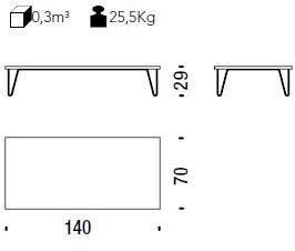 Moroso Прямоугольный журнальный столик из стали и дерева Overdyed sun-id-1408973 - Вид №1