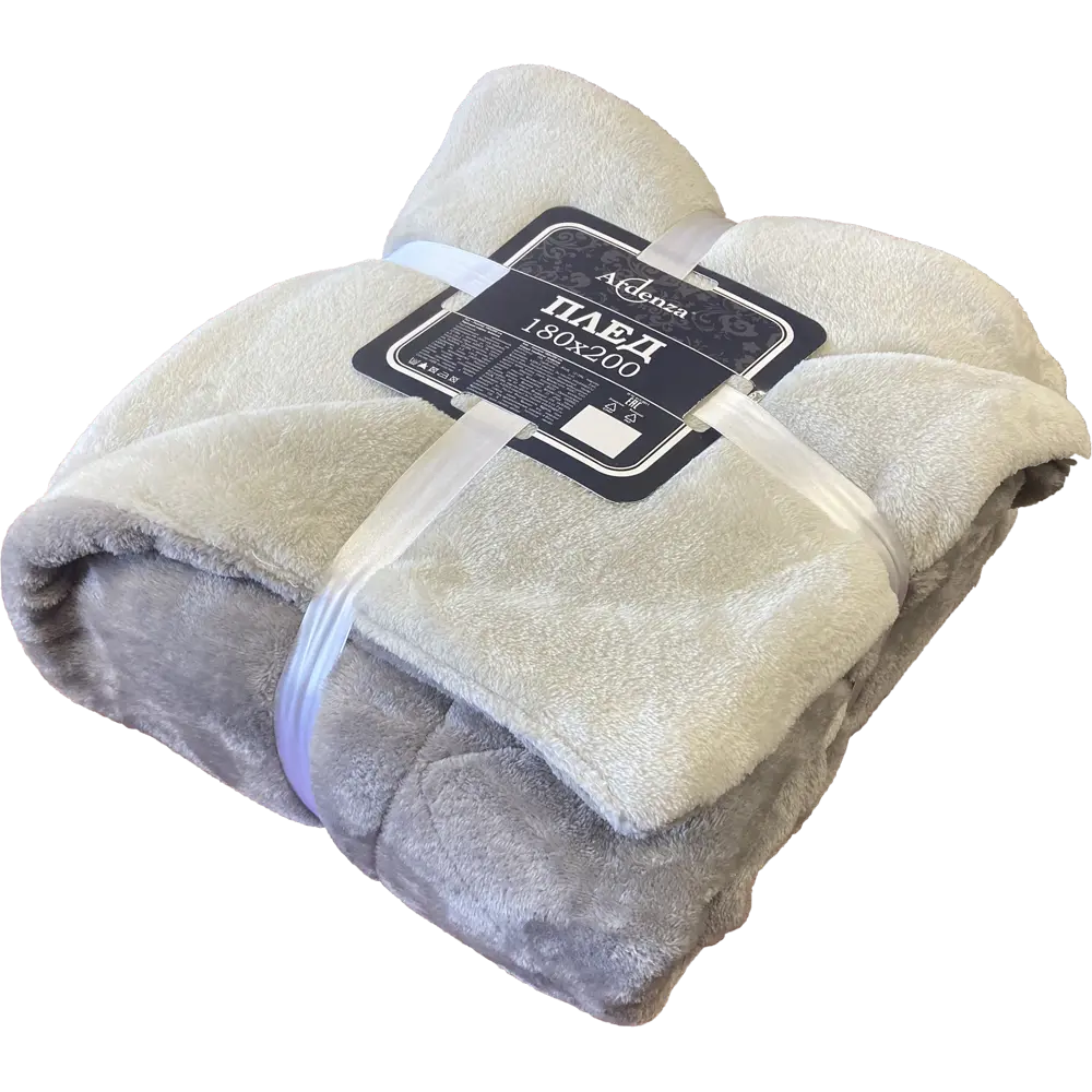 Плед "Монтелло" 180x200 см микрофибра цвет серо-бежевый Ardenza STLM-2032318