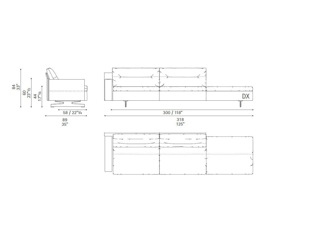 Диван с журнальной стойкой Poltrona Frau коллекция-диваны и кресла ARCH-00101037 - Вид №44