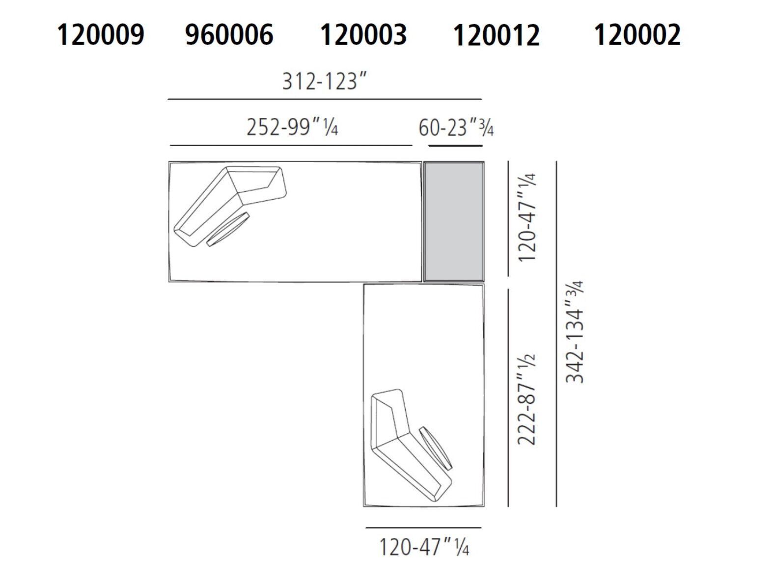 Секционный диван из кожи или ткани Vibieffe 120 MODERN AIR ARCH-00139740 - Вид №5