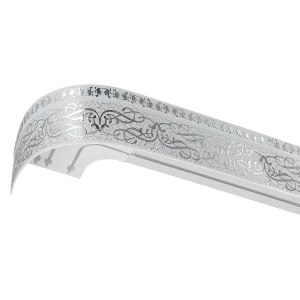 Карниз трехрядный Domlegrand Прима 160 см пластик цвет белый хром 82594942 STLM-2188947