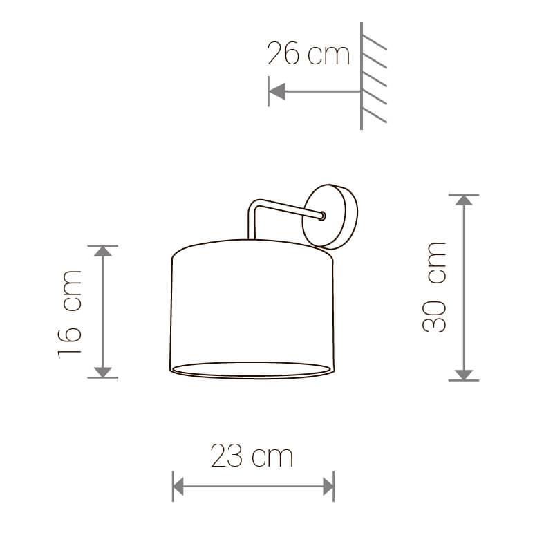 Бра металлическое с абажуром синее Alice 9083 NOWODVORSKI ALICE 00-3929580 Серый - Вид №1