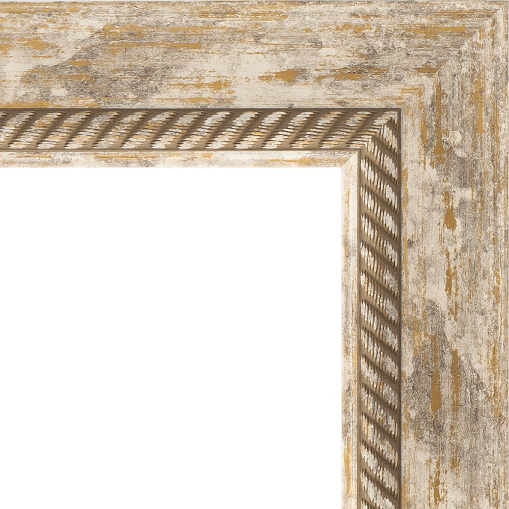 BY 3459 Зеркало с фацетом в багетной раме - прованс с плетением 70 mm EVOFORM Exclusive - Вид №5