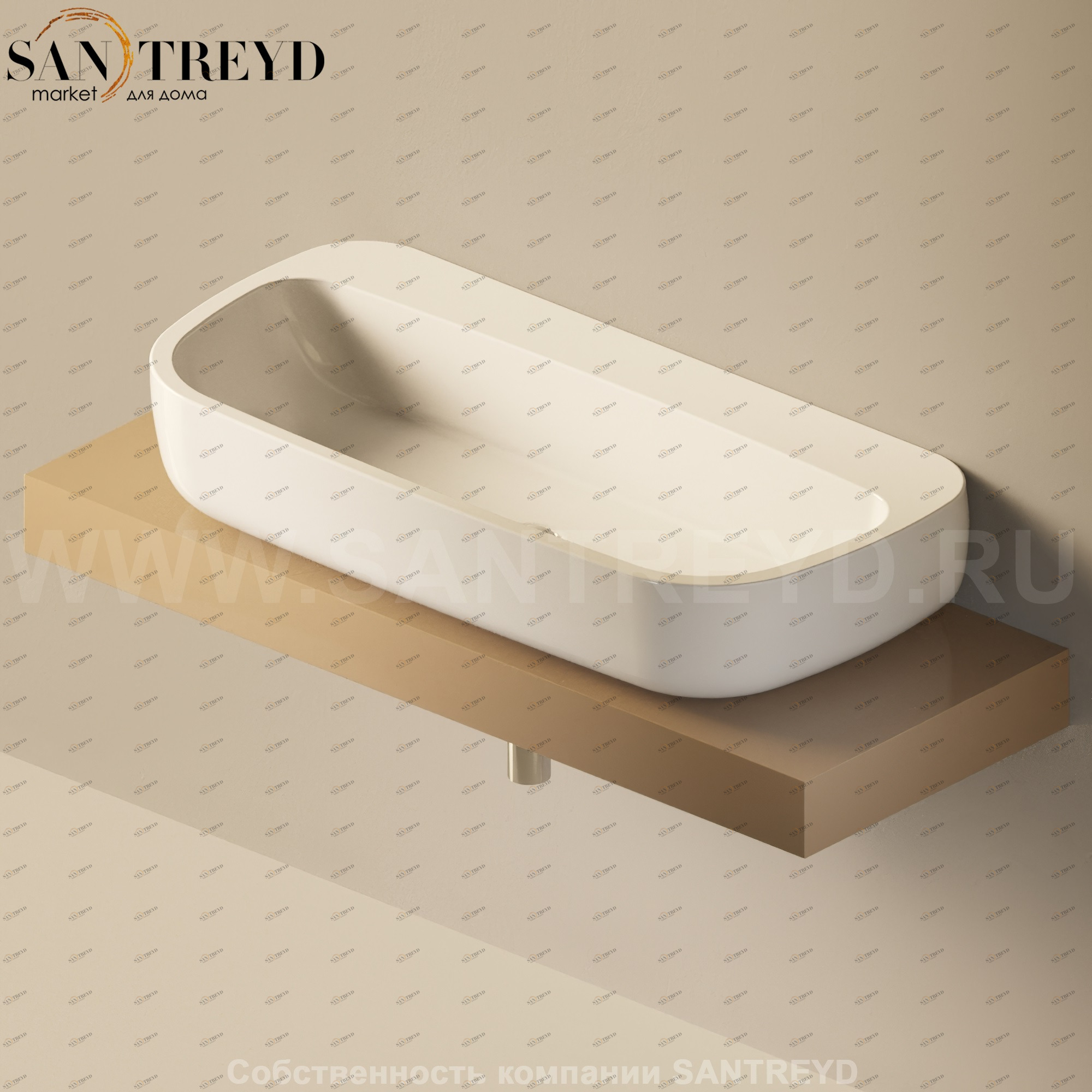 Flaminia FORTY6 Столешница от 120 до 250 см коричневая F6MN100.7503 Ceramica Flaminia F6MN1007503