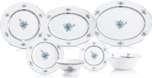 10619777 Herend Сервиз столовый 6/28 "Аппони" (платина) Фарфор