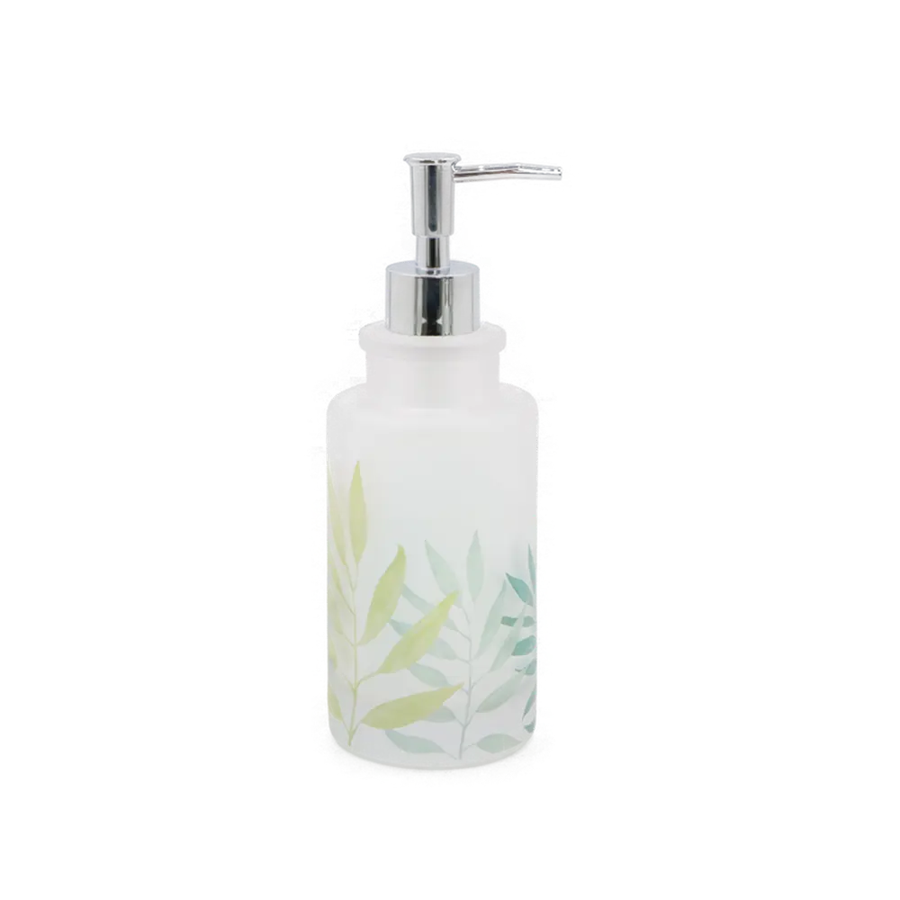 Дозатор для жидкого мыла PROFFI HOME Tropics - элегантный белый диспенсер 89381148 STLM-1567491