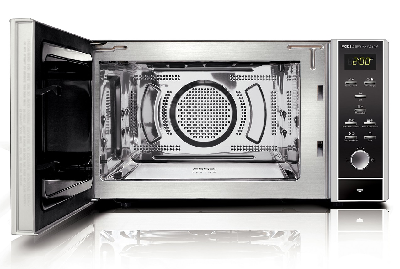 1117020 Микроволновая печь CASO MCG 25 Ceramic Chef зеркальный, черный STDN-0150315 - Вид №1