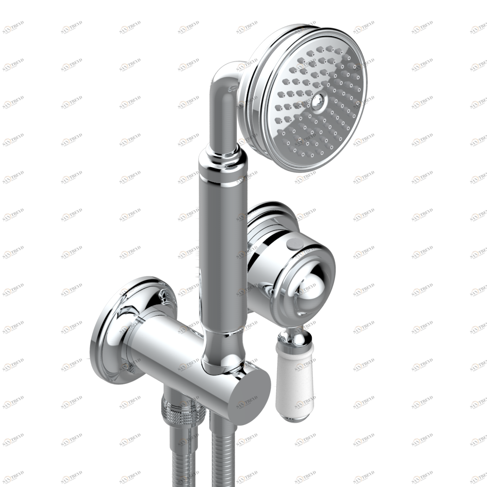 G25-6561B Trim only for wall mixer with complete handshower on hook Thg-paris 1900 Хром G25 6561B  A02 CAT.A