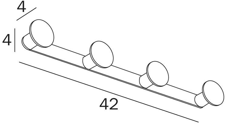 INDA® Крючок для полотенец из металла  Av120d  - Вид №1