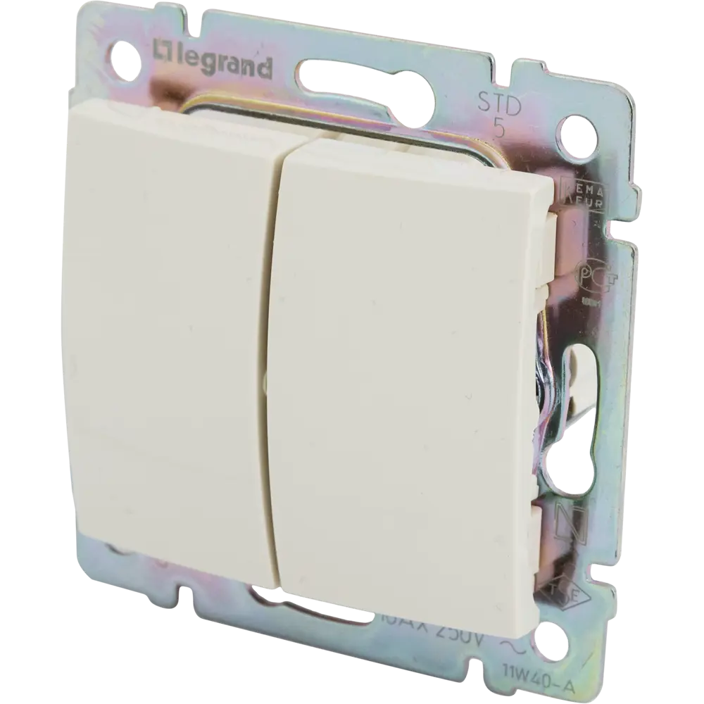 Выключатель Legrand Valena 2 клавиши цвет слоновая кость STLM-2076998 - Вид №1