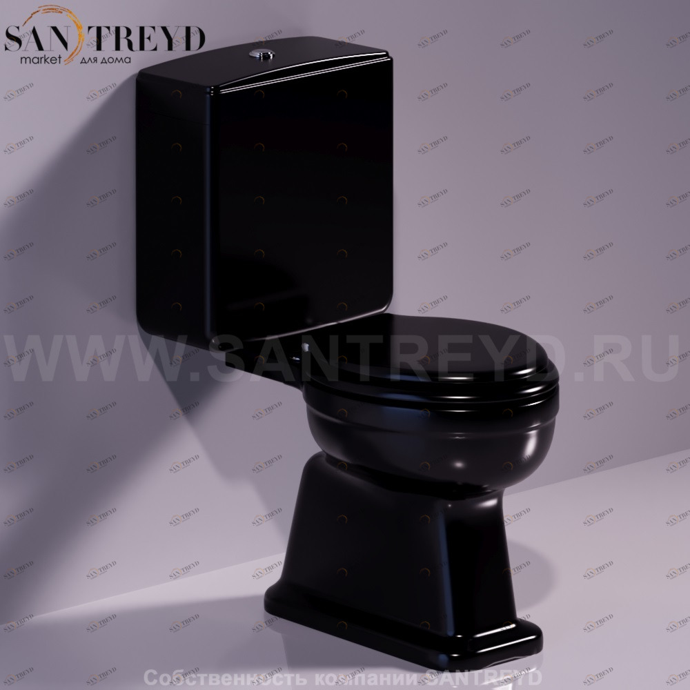 LO921NERO Компакт унитаз с бачком Черный Simas Londra Италия