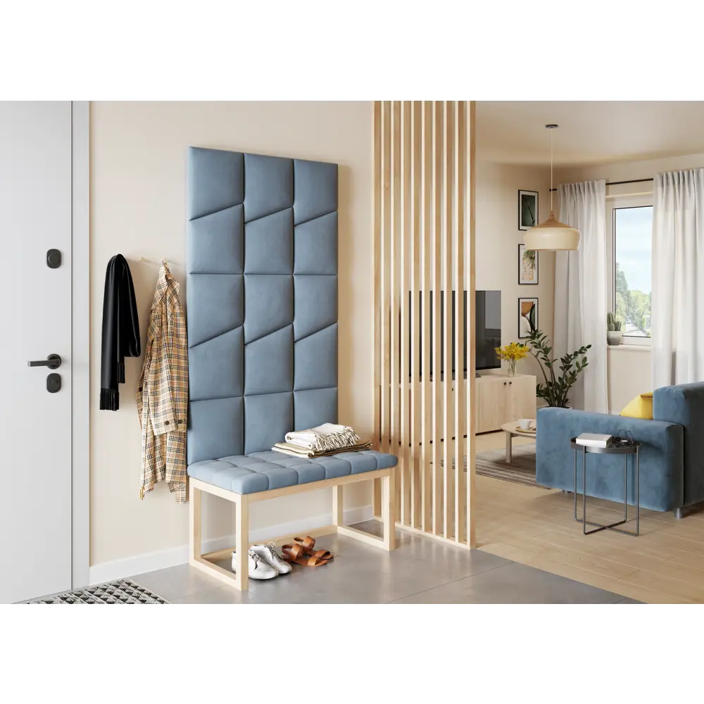 Панель тканевая Vilo 300x300 мм цвет бирюзовый Santreyd STLM-2187109 - Вид №1