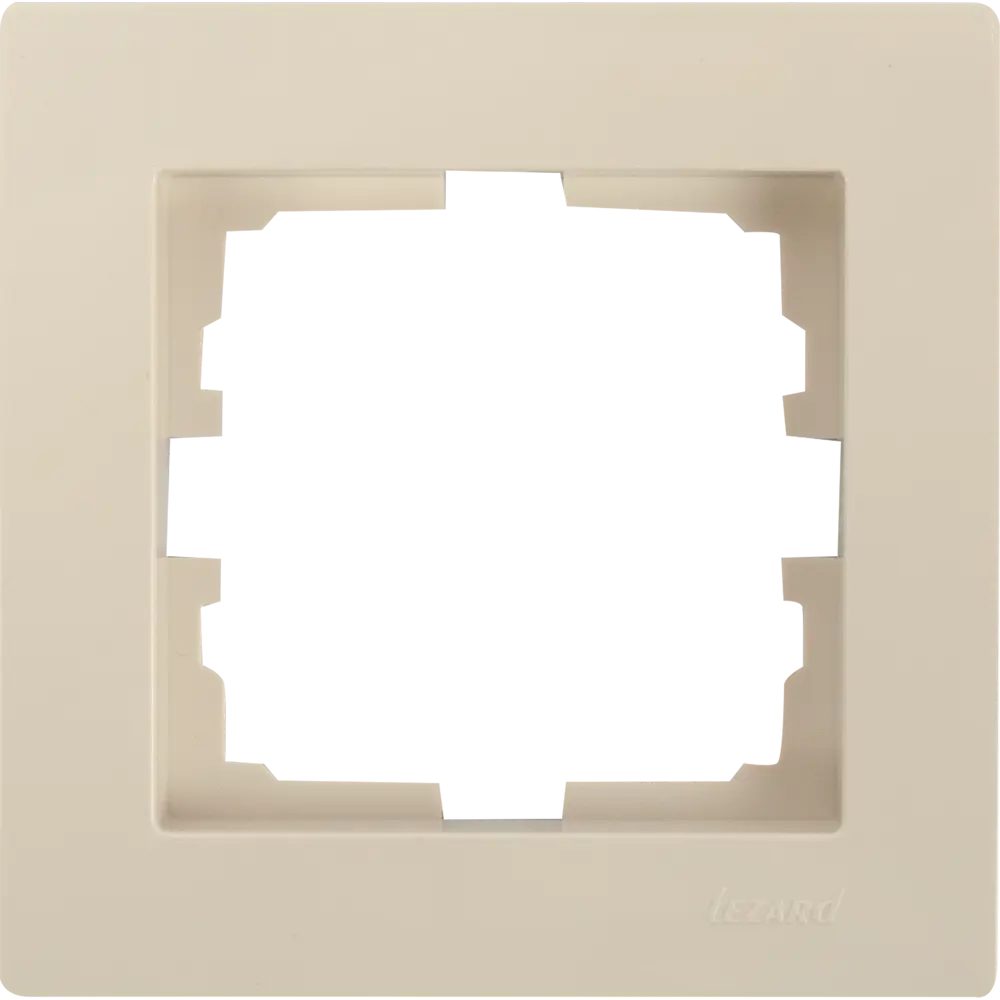 Рамка Lezard Vesna для розеток и выключателей кремовая глянцевая 84410584 STLM-1567302