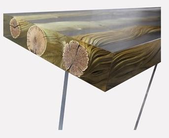 MORADA Прямоугольная консоль из дерева и стекла Floating liana Floating liana co - Вид №2