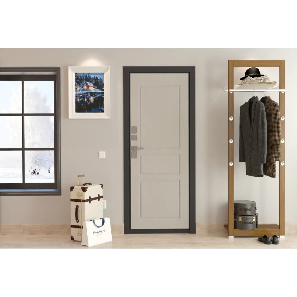 Дверь входная металлическая Термо 98x205 см правая дуб белый DOORHAN STLM-2169519 - Вид №6