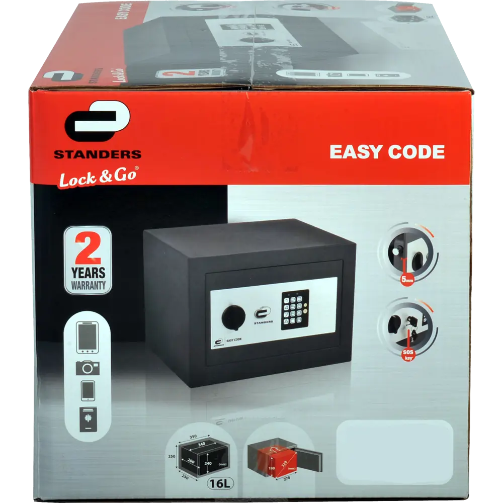Сейф мебельный Standers N2 с электронным замком сталь 16 л STLM-2167791 - Вид №8