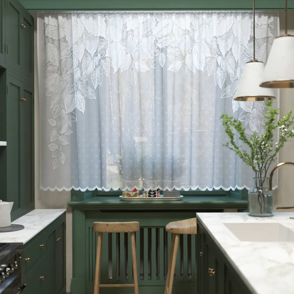 Тюль на ленте для кухни Ноктюрн 250x165 см цвет белый Santreyd STLM-2190856 - Вид №7