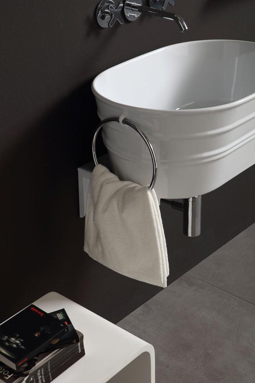 Tnz02o Подвесная раковина настенная овальная Horganica Tinozza белая - Вид №5