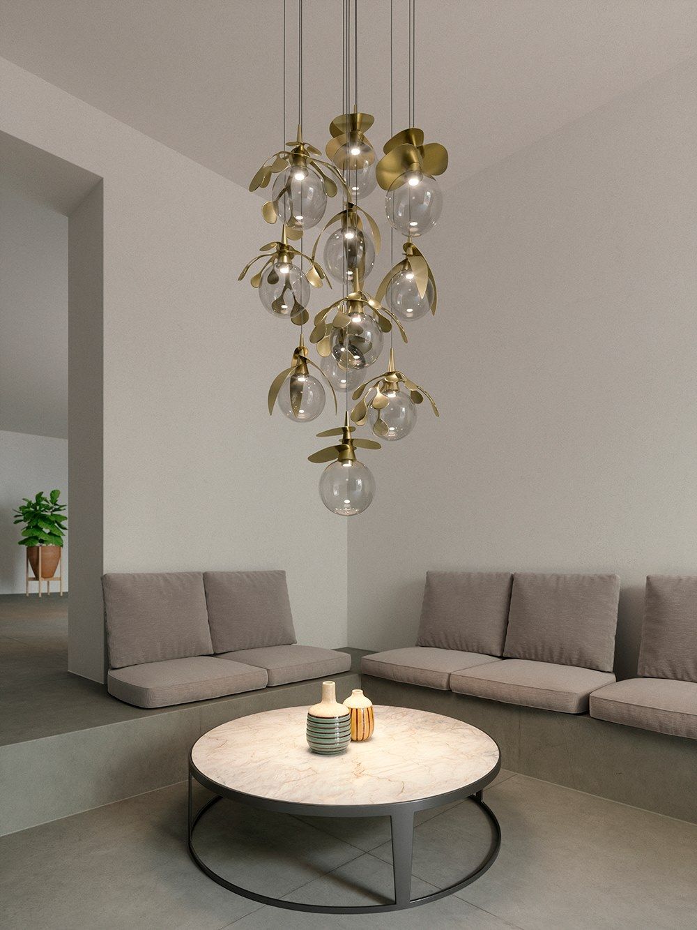 Металлический светодиодный подвесной светильник Cangini & Tucci Vegetal ARCH-00101487 - Вид №3