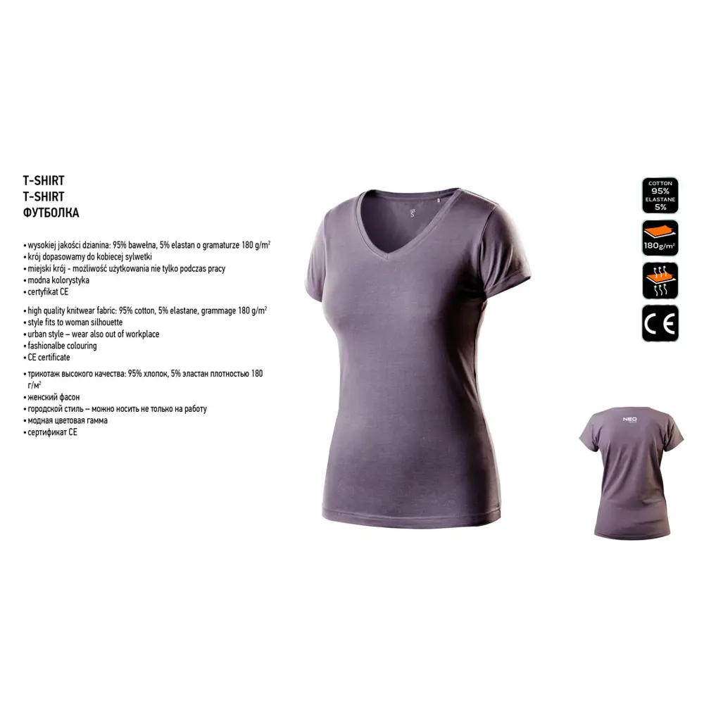 Футболка женская Neo Tools Woman line серая размер S рост 168 STLM-2119130 - Вид №2