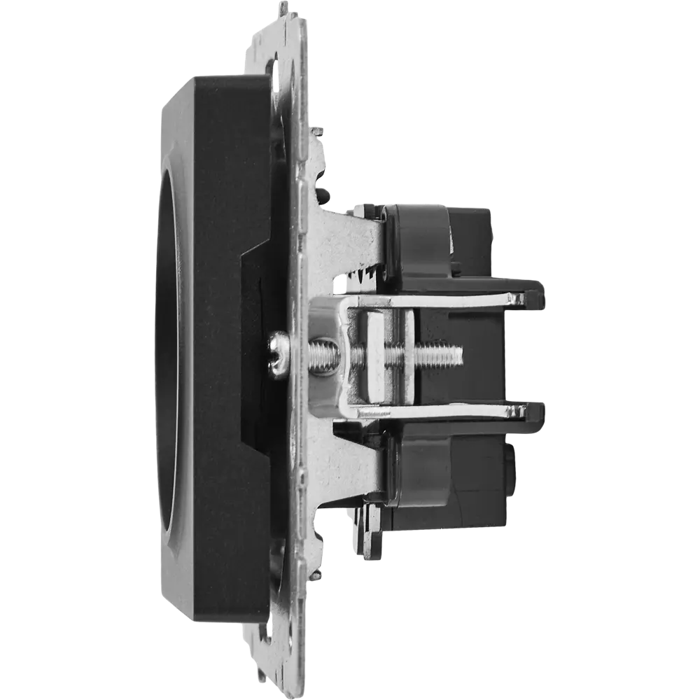 Розетка IEK Brite черная без заземления для скрытого монтажа 87761565 STLM-1437921 - Вид №2
