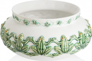 10641752 Bordallo Pinheiro Ваза Bordallo Pinheiro Лягушки 32х18см, керамика, белая Керамика