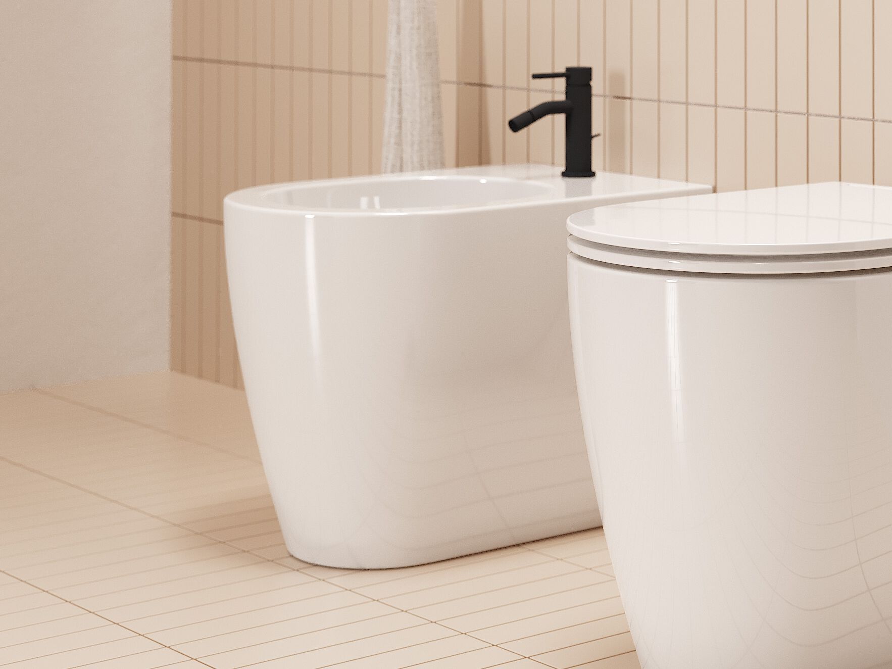 Напольное керамическое биде Scarabeo Ceramiche ARCH-00141879