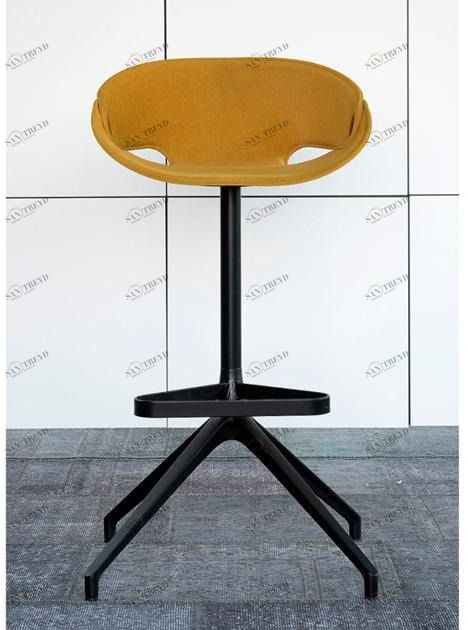 Tonon Высокий поворотный табурет из ткани с подставкой для ног [email protected] 923.41