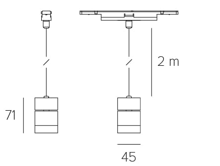 Алюминиевая подвеска для освещения трека Letroh VIAVAI ARCH-00005710 - Вид №3