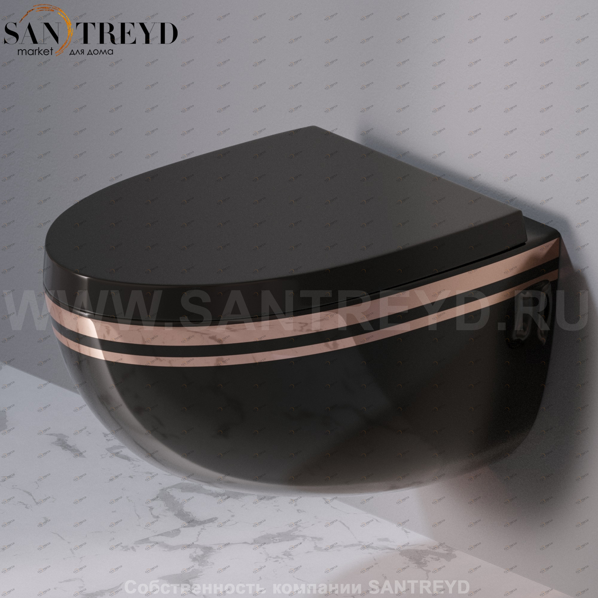 S511.476R Подвесной унитаз настенный Черный A. e T. Italia OVAL Италия AeT ITALIA