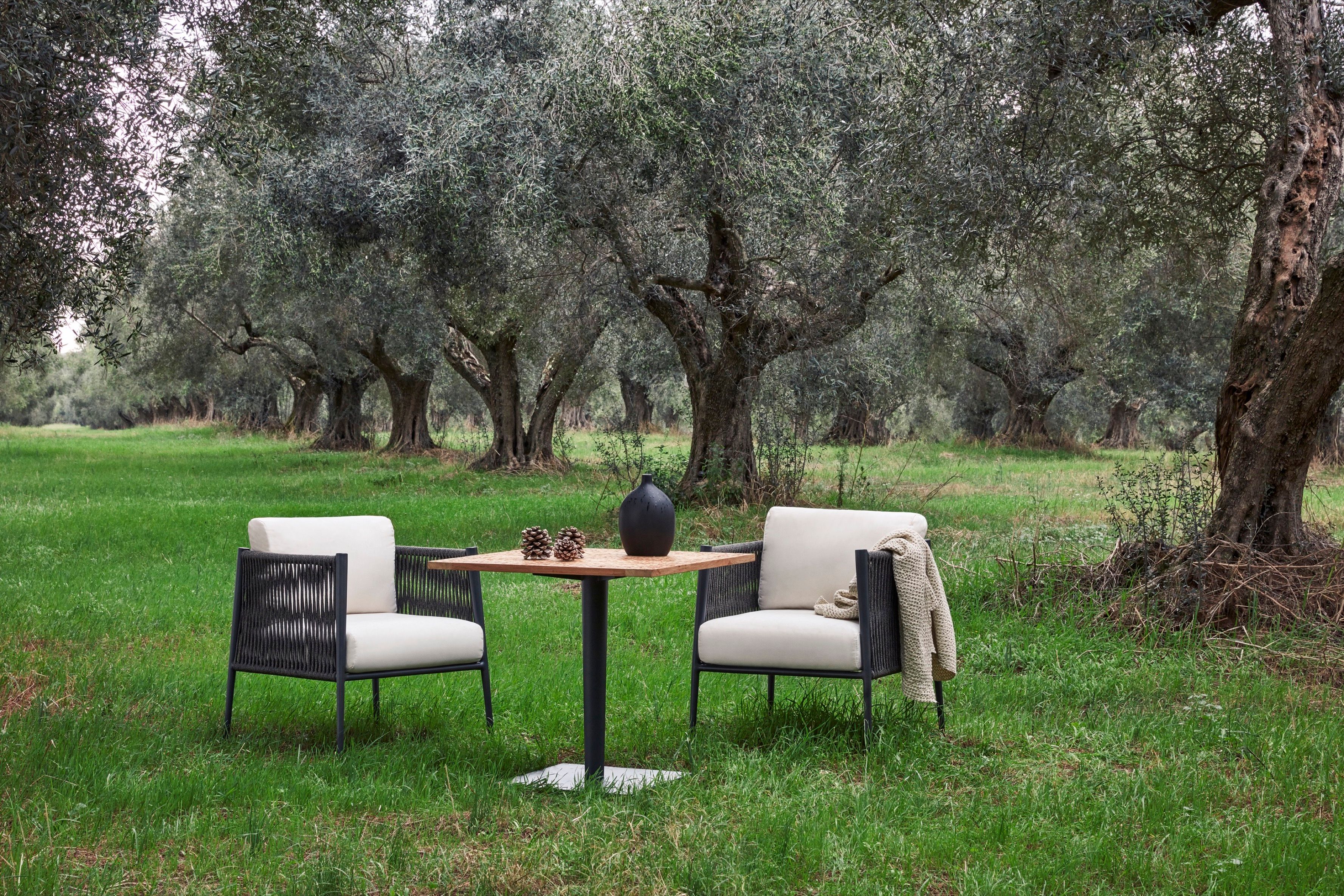 Алюминиевый садовый стул и полиолефиновая веревка Unopiù свет ARCH-00077755 - Вид №11