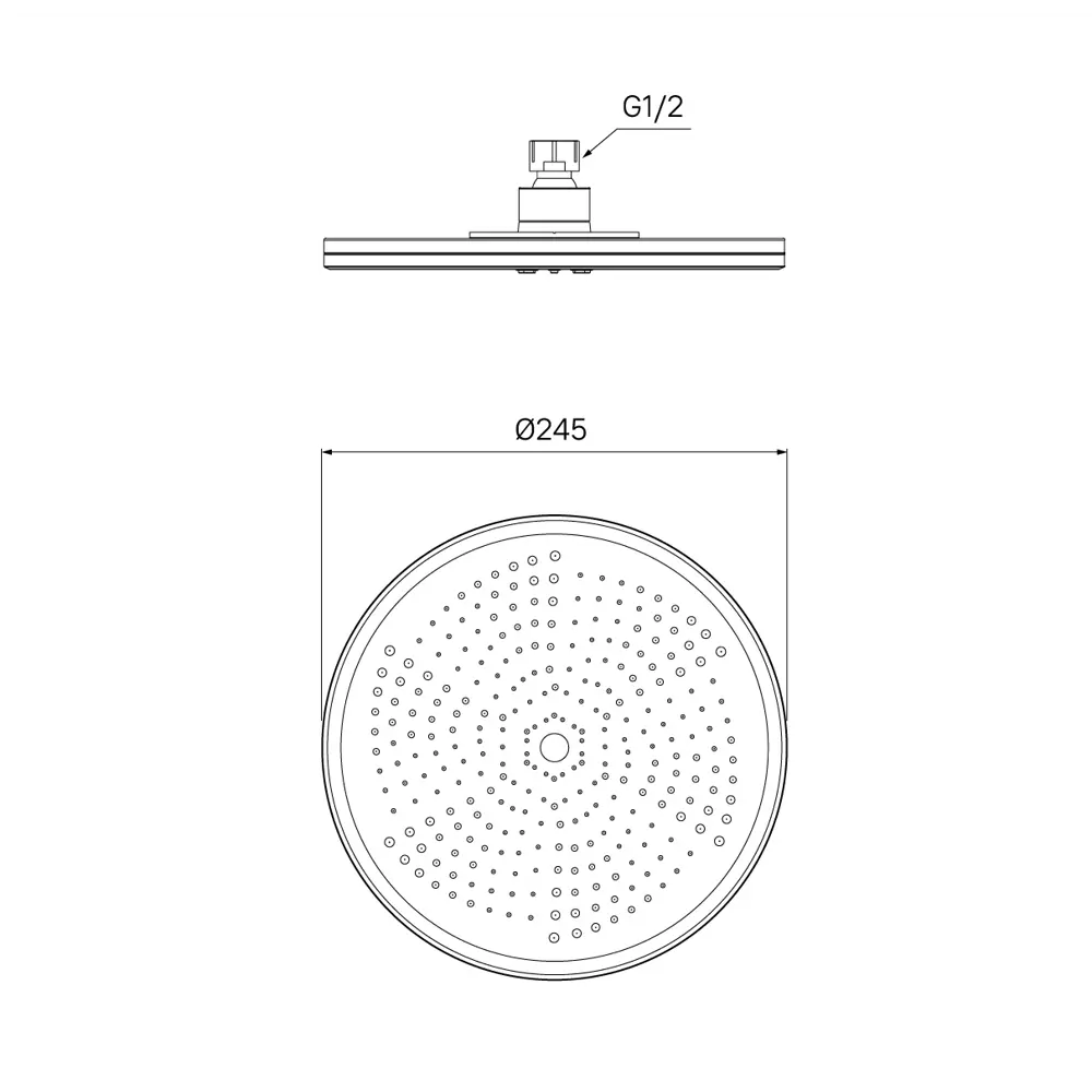 Лейка для верхнего душа Milardo Dale DAL25C0M64 круглая цвет хром STLM-2081998 - Вид №10
