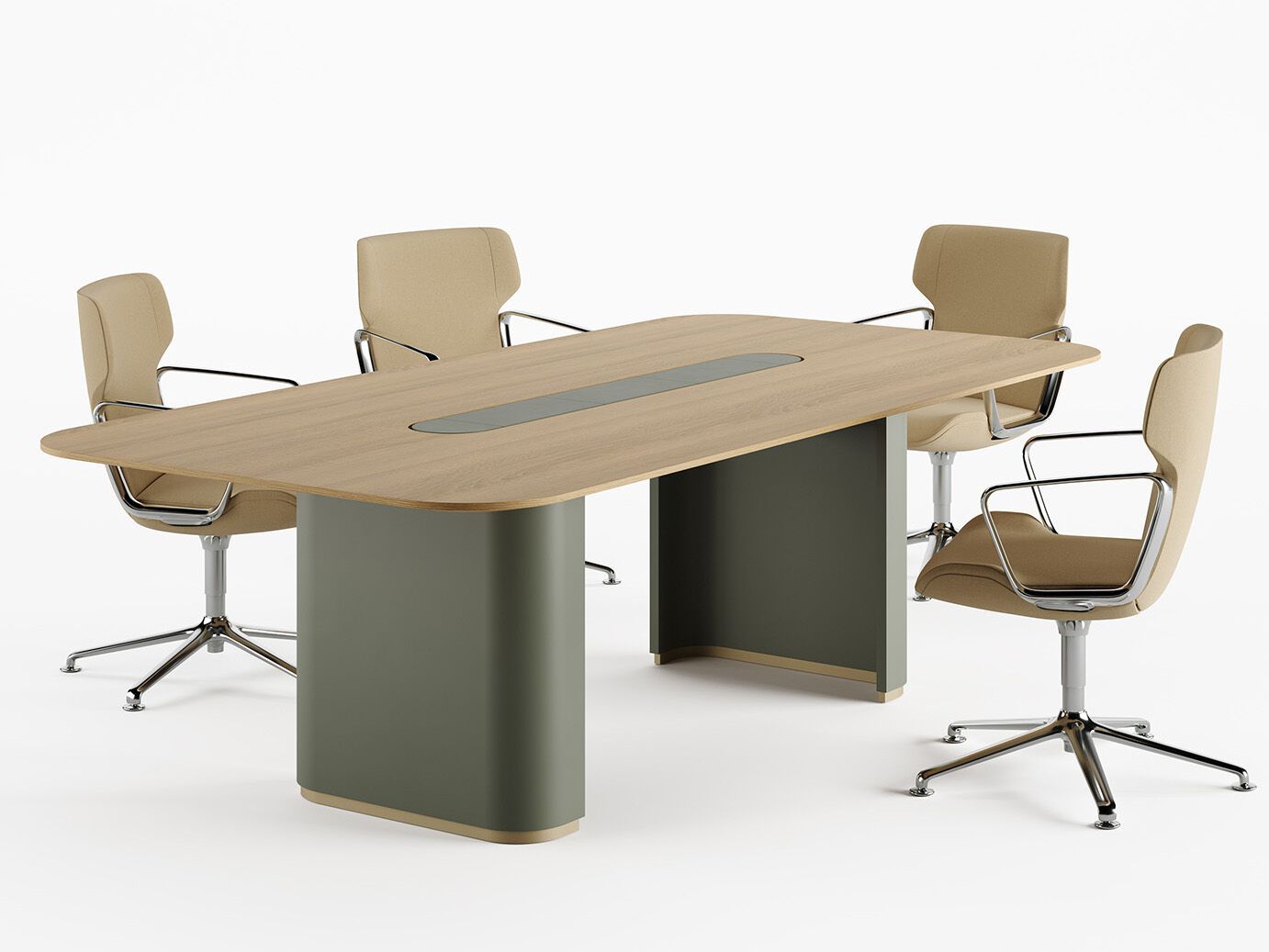 Деревянный прямоугольный стол для совещаний RENZ SPARK ARCH-00152137