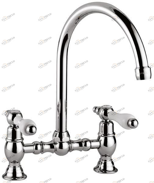 Rubinetteria Giulini Смеситель для кухни настольный с поворотным изливом Praga - praga crystal 7509p